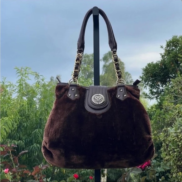 VINTAGE SHARIF Faux Fur Shoulder Bag/Satchel - Picture 12 of 12